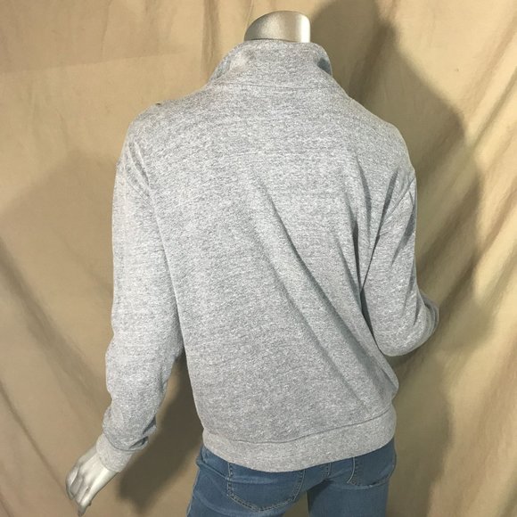 Pink by Victoria's Secret Small Grey Quarter Zip Sweatshirt Embroidered - Picture 3 of 13